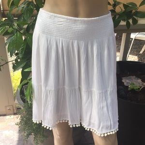 Lilly Pulitzer White Crinkle Skirt